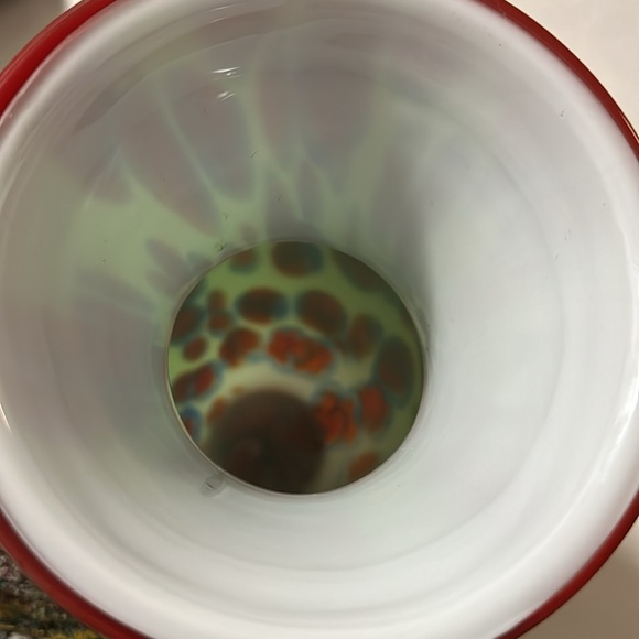 Murano Studio Hand Blown Art Glass 14"H Vase Millefiori style - Picture 13 of 16